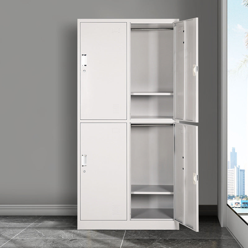 Metal Contemporary Cabinet for Bathroom White Steel Storage Cabinet