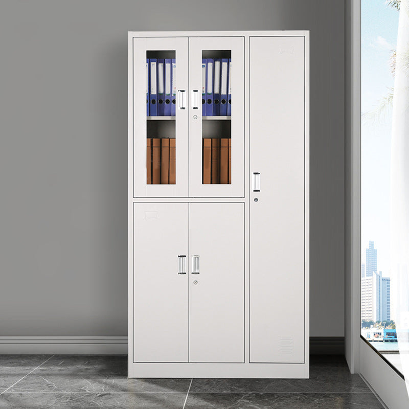 Metal Contemporary Cabinet for Bathroom White Steel Storage Cabinet