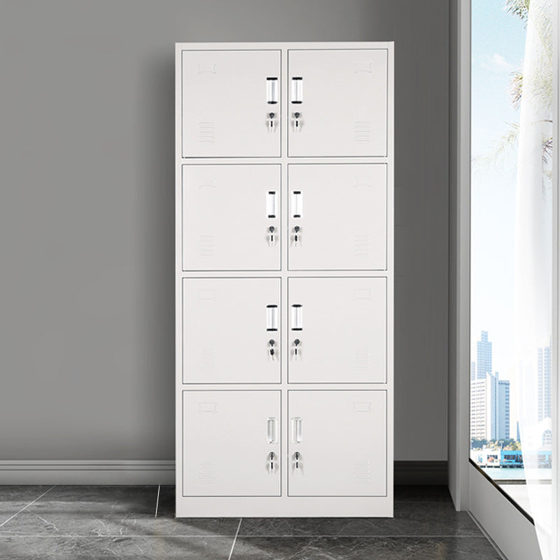 Metal Contemporary Cabinet for Bathroom White Steel Storage Cabinet