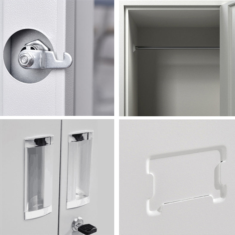 Metal Contemporary Cabinet for Bathroom White Steel Storage Cabinet