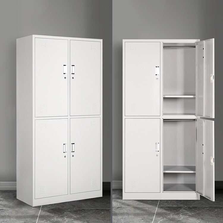 Metal Contemporary Cabinet for Bathroom White Steel Storage Cabinet