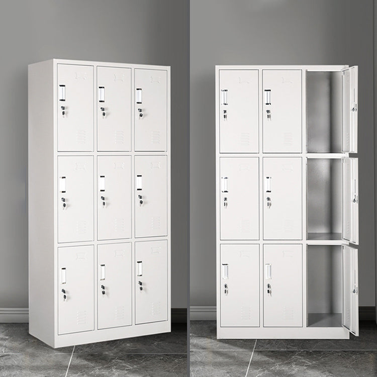 Metal Contemporary Cabinet for Bathroom White Steel Storage Cabinet