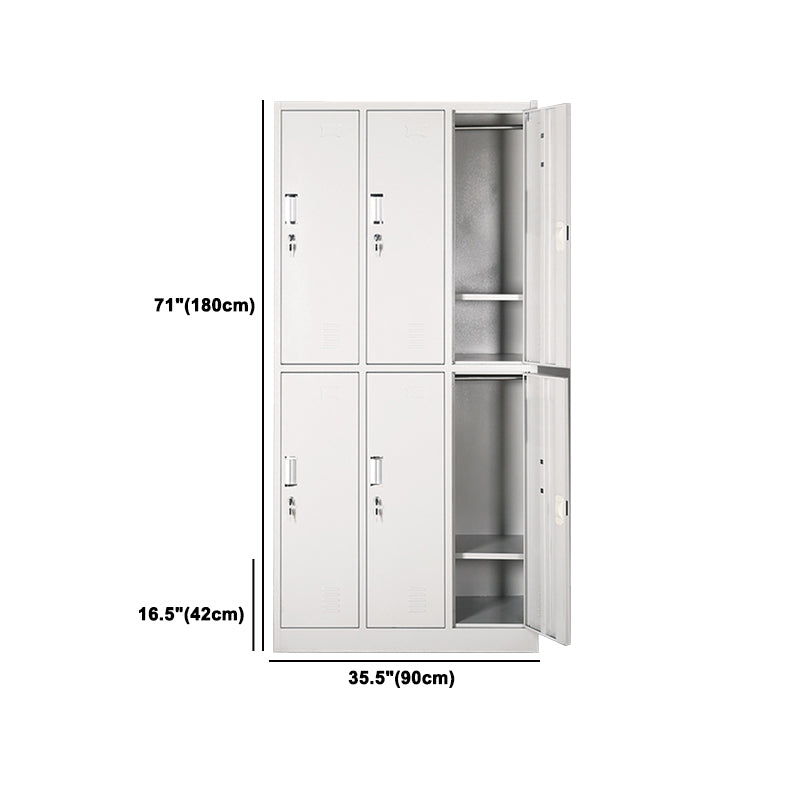 Metal Contemporary Cabinet for Bathroom White Steel Storage Cabinet