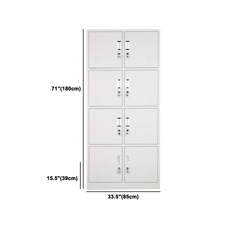 Metal Contemporary Cabinet for Bathroom White Steel Storage Cabinet