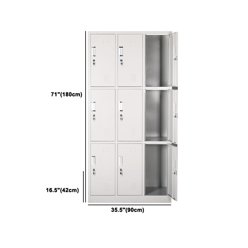 Metal Contemporary Cabinet for Bathroom White Steel Storage Cabinet