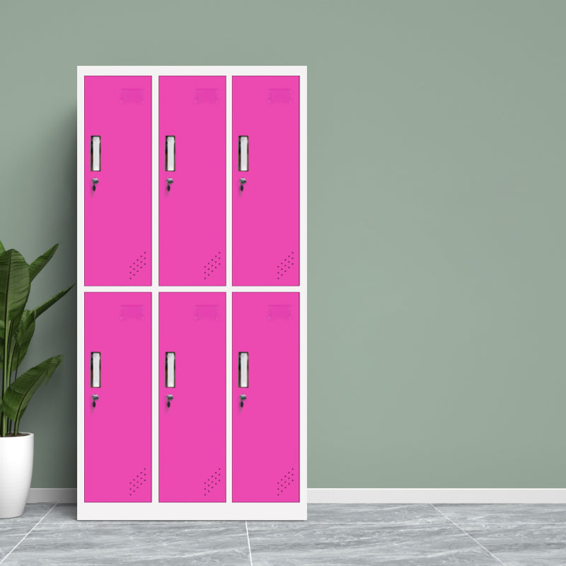 Metallic Finish Cabinet with Hinged Door Contemporary Storage Cabinet for Bathroom