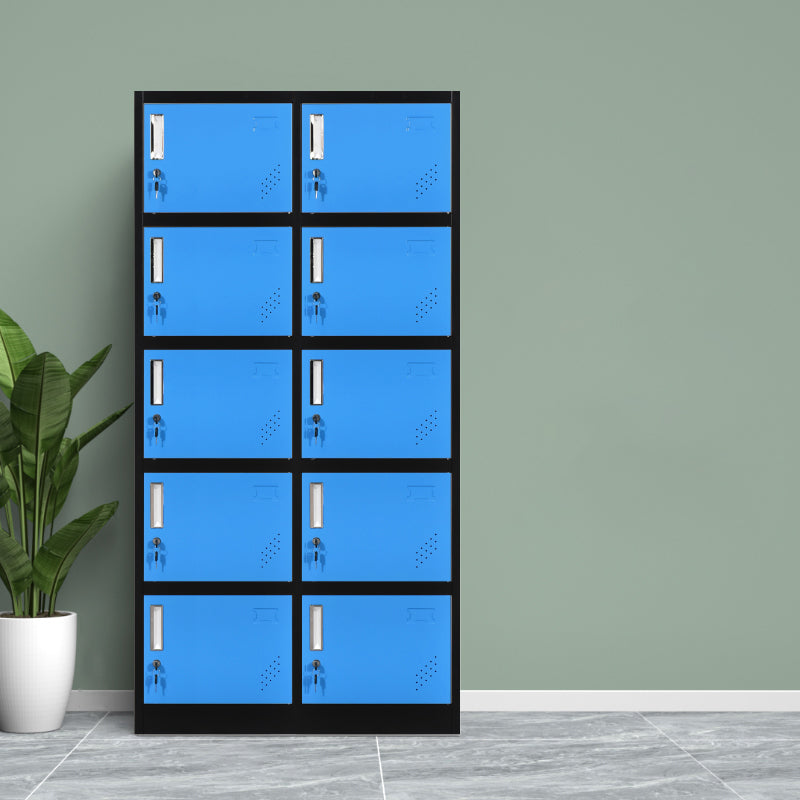 Metallic Finish Cabinet with Hinged Door Contemporary Storage Cabinet for Bathroom