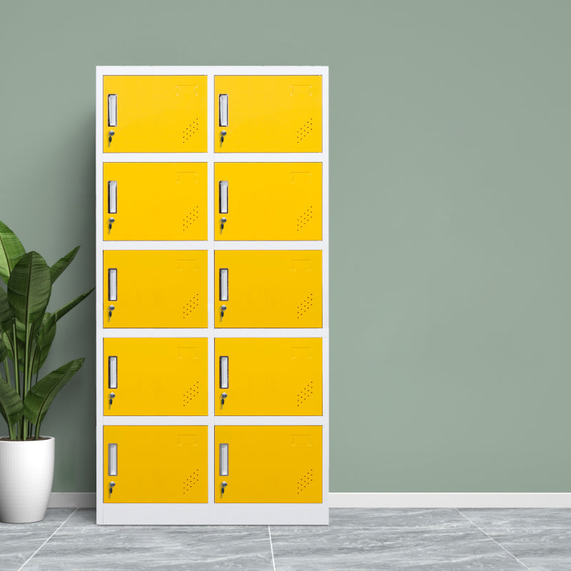 Metallic Finish Cabinet with Hinged Door Contemporary Storage Cabinet for Bathroom