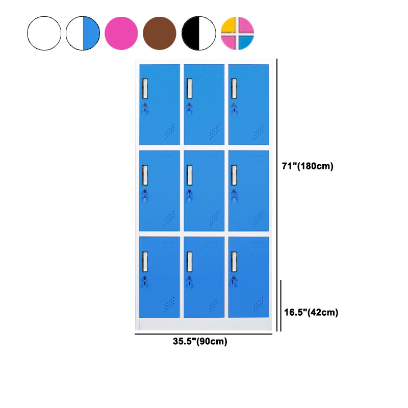 Metallic Finish Cabinet with Hinged Door Contemporary Storage Cabinet for Bathroom