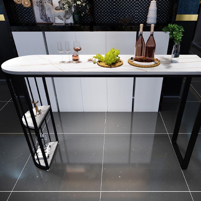 Modern 1/3/5 Pieces Bar Table Set Stone Counter Table with High Stools