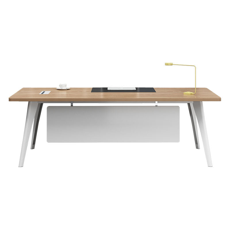 Cable Management Rectangle Wood Computer Desk Modern Meeting Desk for Office