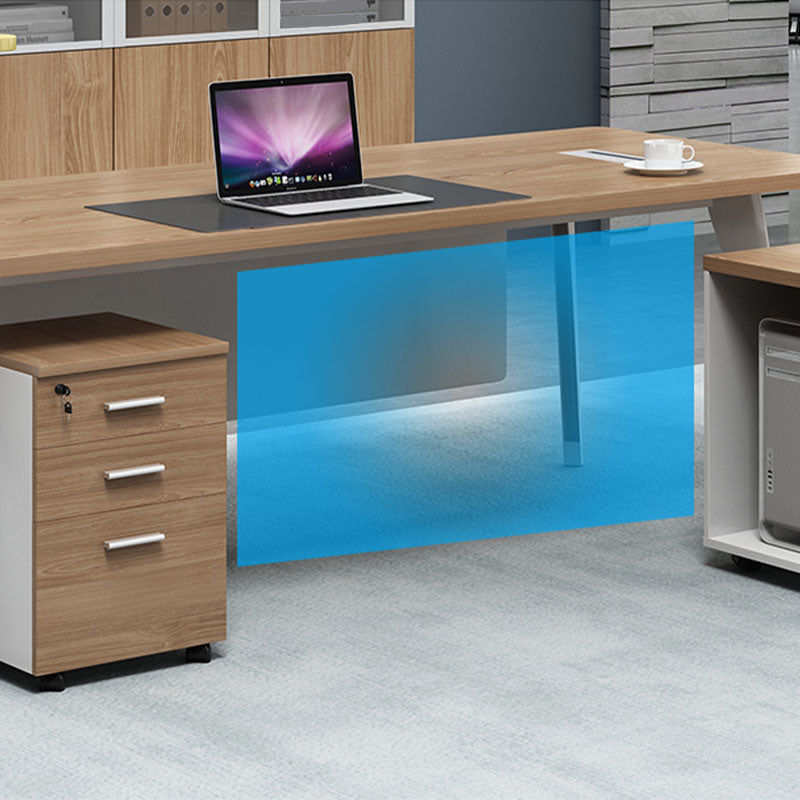 Cable Management Rectangle Wood Computer Desk Modern Meeting Desk for Office