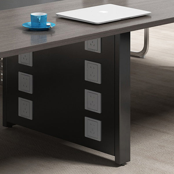 Modern Style Curved Desk Home Office Artificial Wood Writing Desk