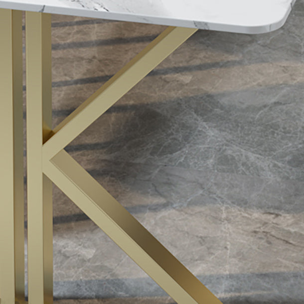 Home Office Writing Table Luxury Marble Curved Computer Desk