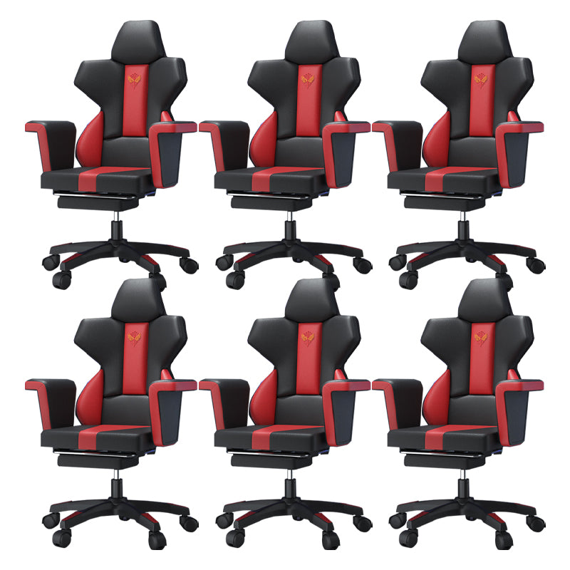 Modern Fixed Arm Desk Computer Chair High-Back Chair with Wheels