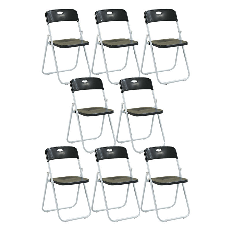 Modern Steel Task Chair Plastic Armless Upholstered Office Chair