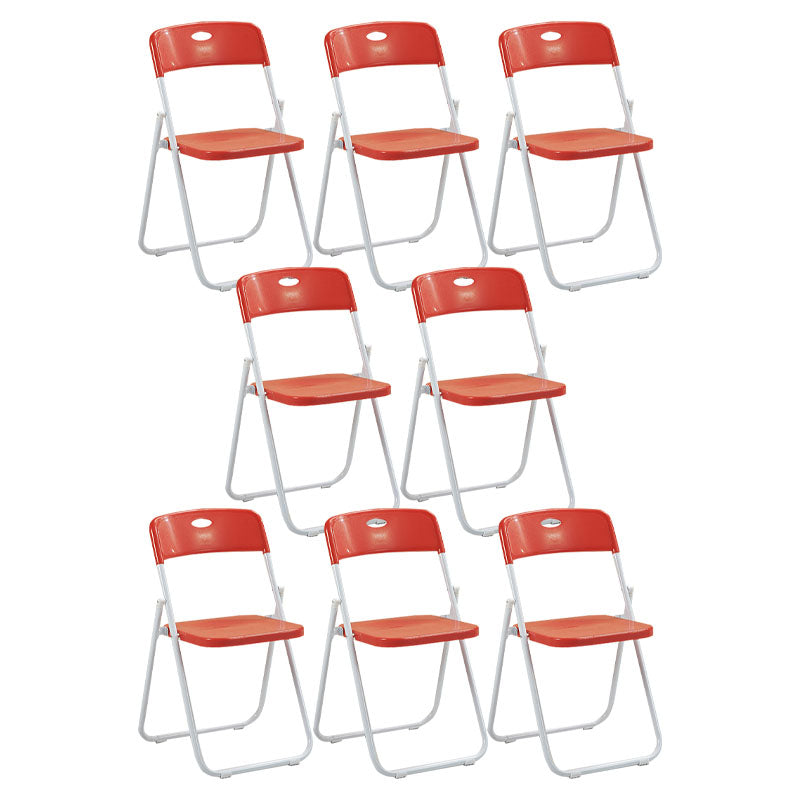 Modern Steel Task Chair Plastic Armless Upholstered Office Chair