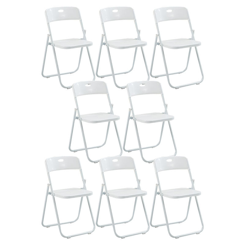 Modern Steel Task Chair Plastic Armless Upholstered Office Chair