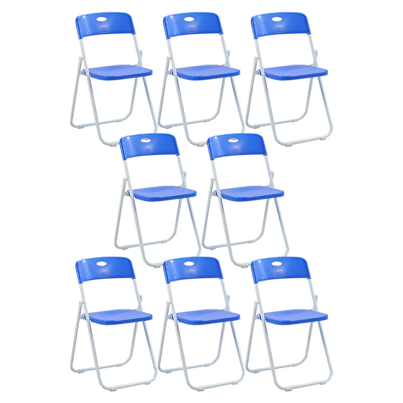 Modern Steel Task Chair Plastic Armless Upholstered Office Chair