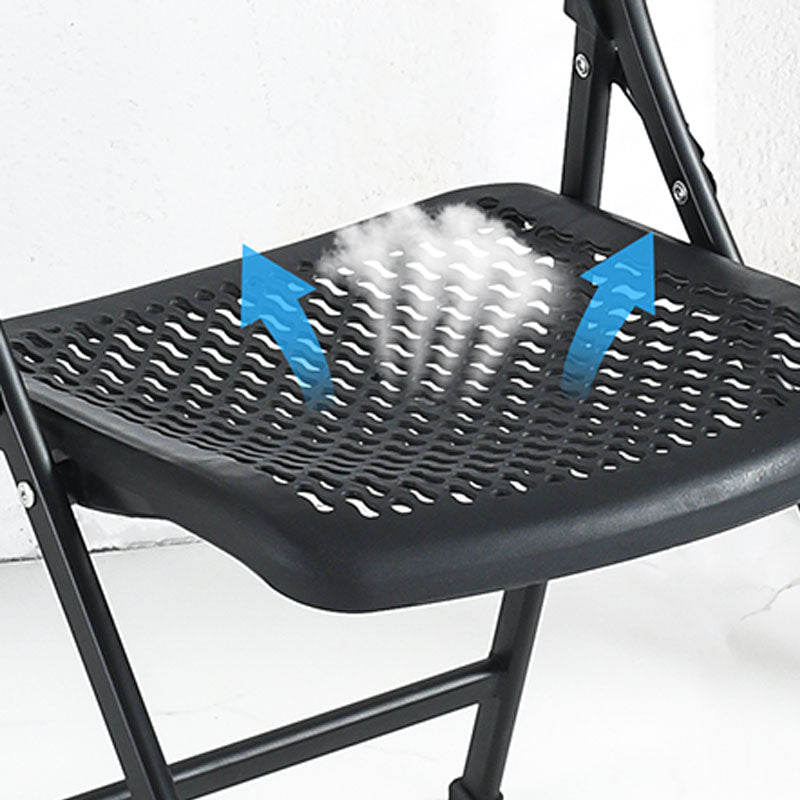 Plastic Modern Office Chair Armless Upholstered Conference Chair