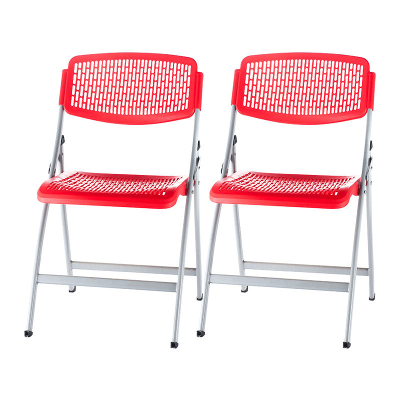 Plastic Modern Office Chair Armless Upholstered Conference Chair