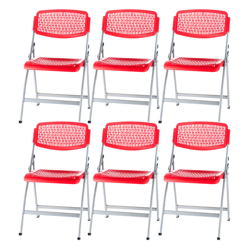 Plastic Modern Office Chair Armless Upholstered Conference Chair