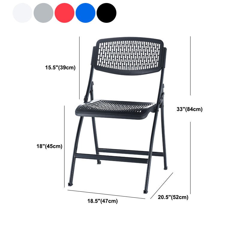 Plastic Modern Office Chair Armless Upholstered Conference Chair