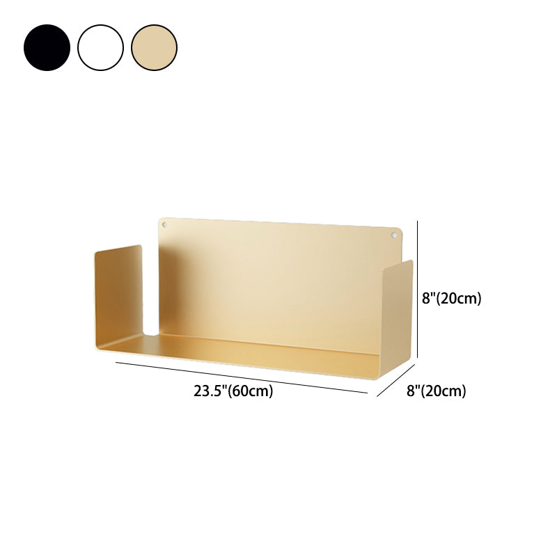 Metal Wall-mount Bookshelf Modern Closed Storage Bookcase with 1 Shelf , 8" D X 8" H