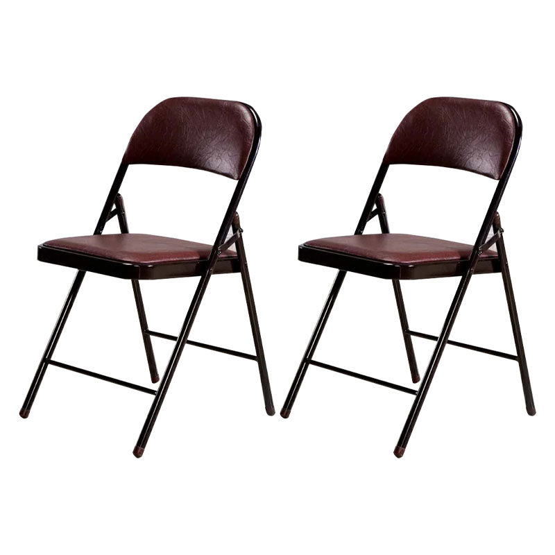 Modern Leather Management Desk Chair Armless Upholstered Office Chair