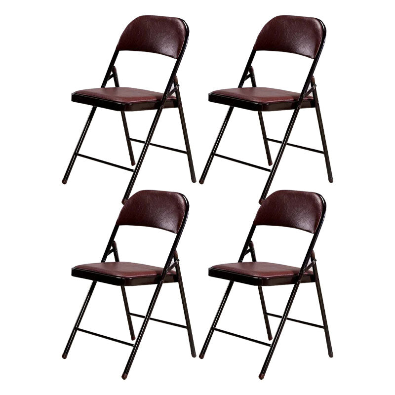 Modern Leather Management Desk Chair Armless Upholstered Office Chair