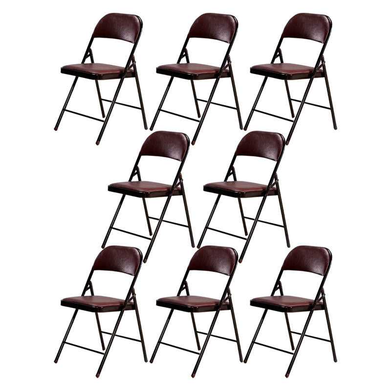 Modern Leather Management Desk Chair Armless Upholstered Office Chair