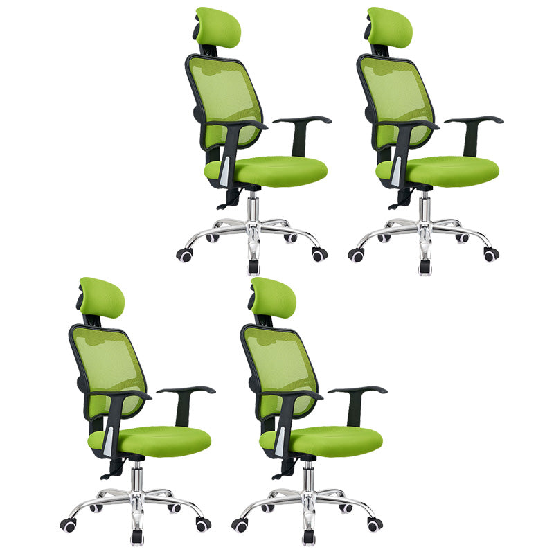Modern Swivel Wheels Desk Chair Fixed Arms Tilt Mechanism Office Chair