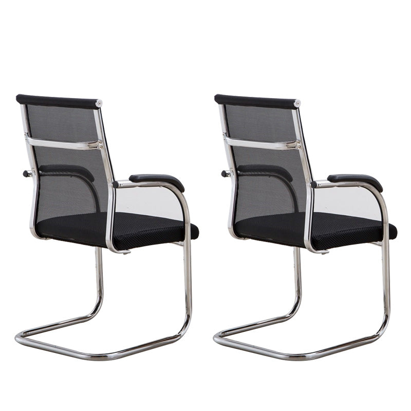 Contemporary PU Computer Chair Black Back Office Star Desk Chair