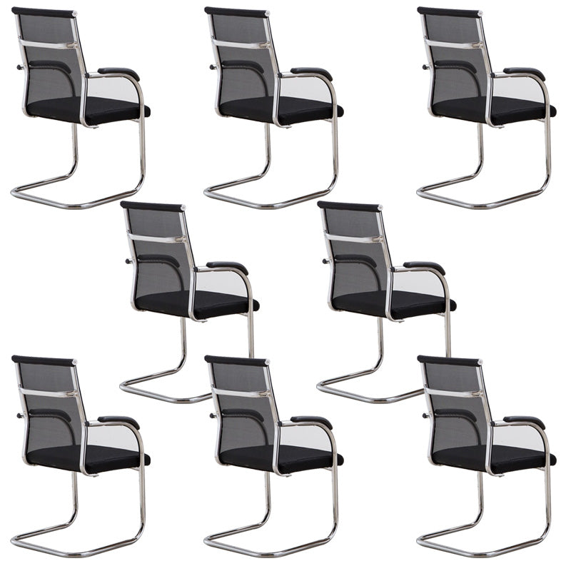 Contemporary PU Computer Chair Black Back Office Star Desk Chair