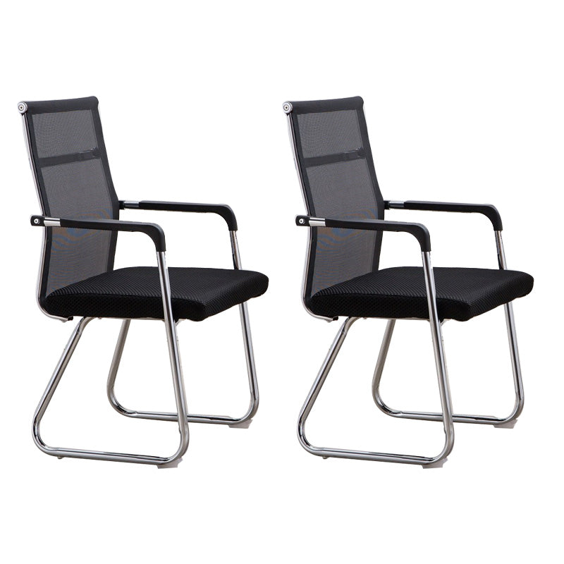 Contemporary PU Computer Chair Black Back Office Star Desk Chair