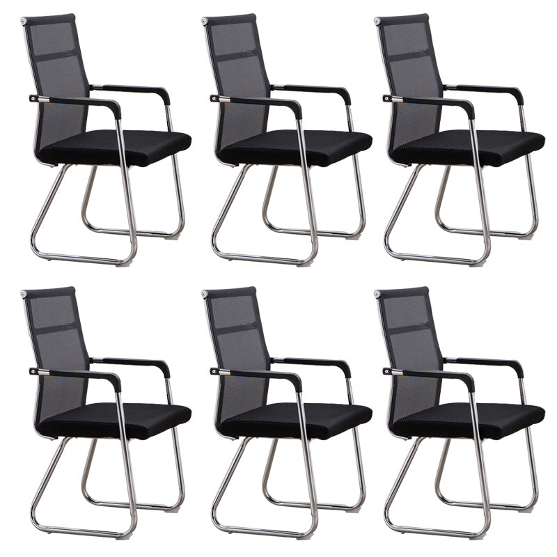Contemporary PU Computer Chair Black Back Office Star Desk Chair