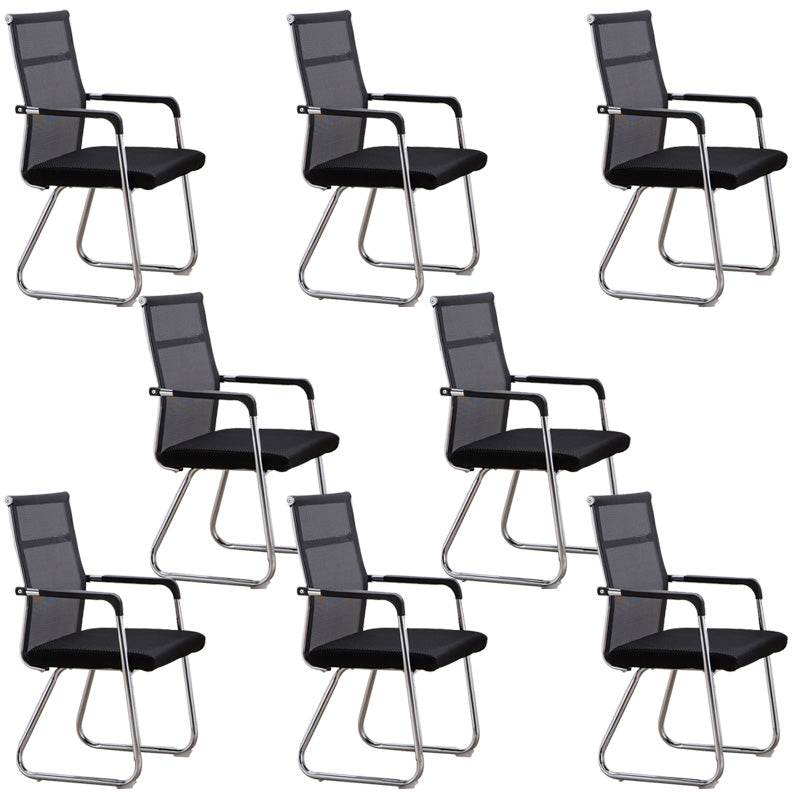 Contemporary PU Computer Chair Black Back Office Star Desk Chair