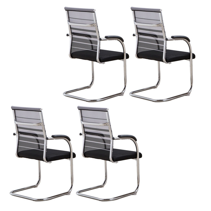 Contemporary PU Computer Chair Black Back Office Star Desk Chair