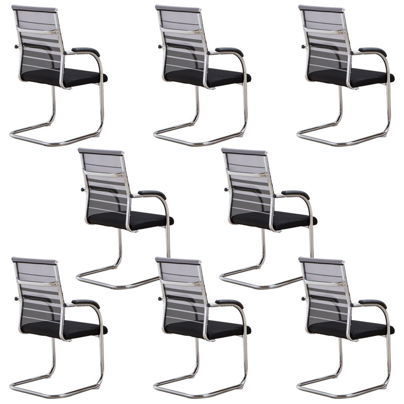 Contemporary PU Computer Chair Black Back Office Star Desk Chair