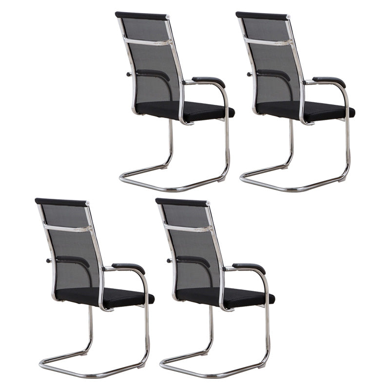 Contemporary PU Computer Chair Black Back Office Star Desk Chair