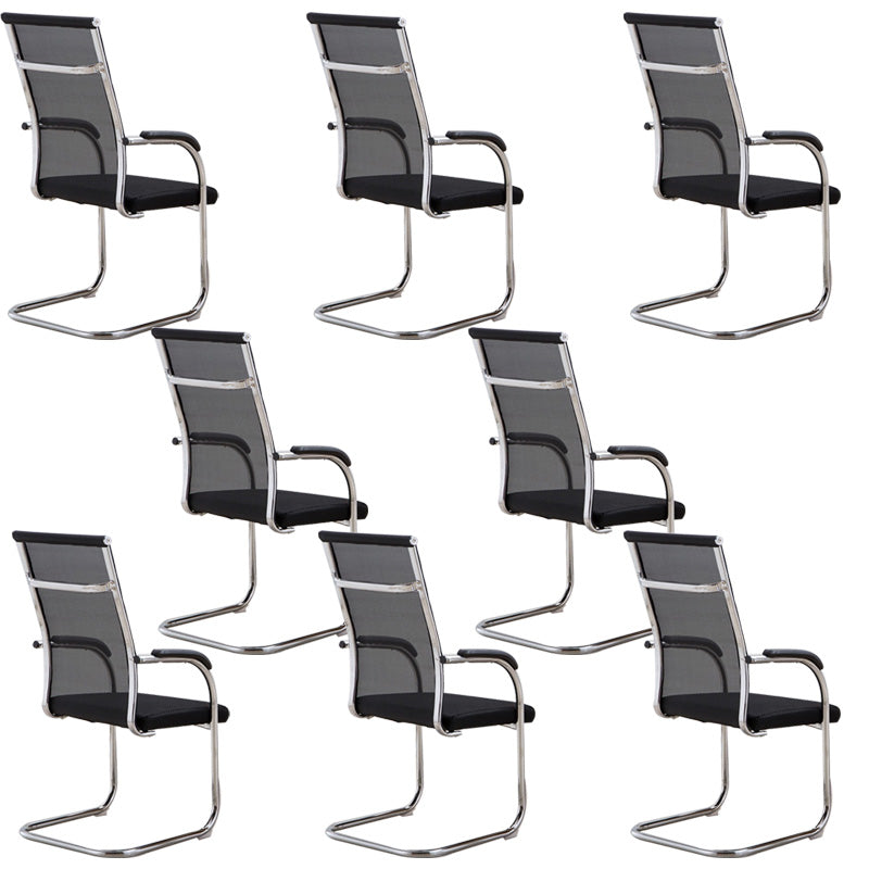 Contemporary PU Computer Chair Black Back Office Star Desk Chair