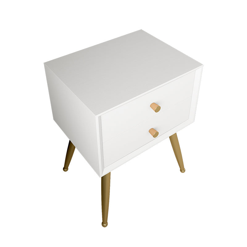 Glam Imitation Wood Nightstand Drawer Storage Legs Included Bed Nightstand