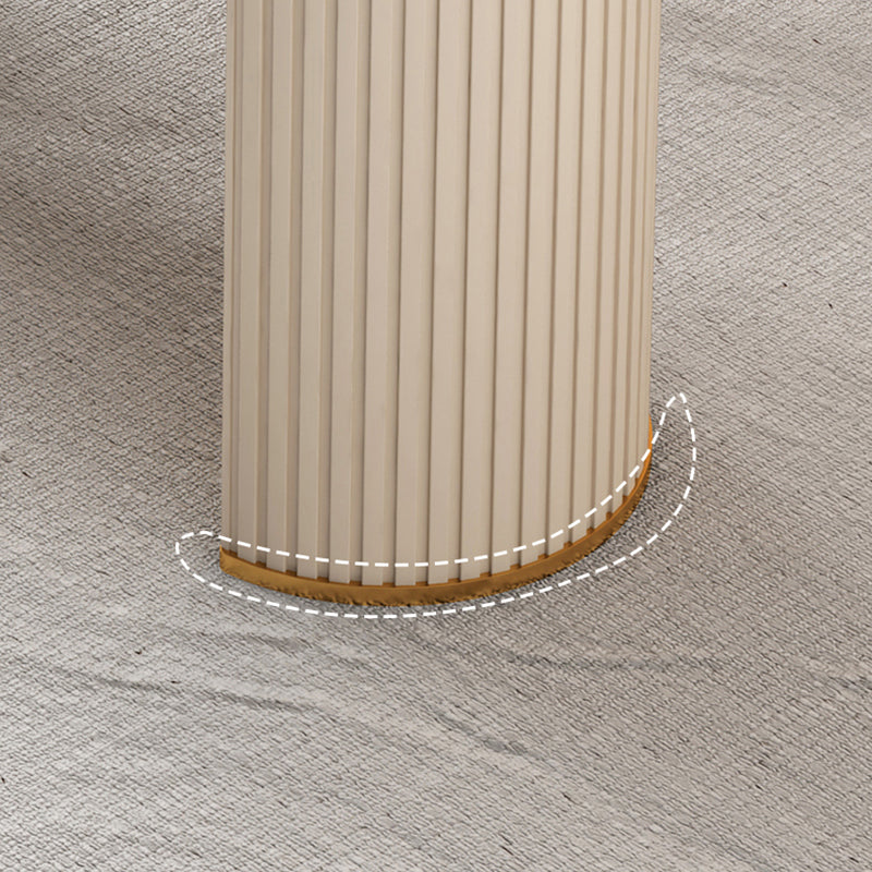 Glam Executive Desk Mirrored Peninsula Writing Desk in White