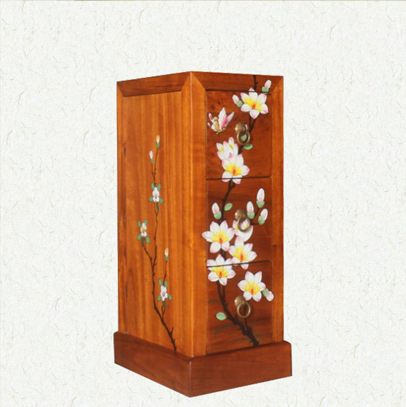 11" D Solid Wood Lingerie Chest Traditional Storage Chest Dresser with Drawers and Doors