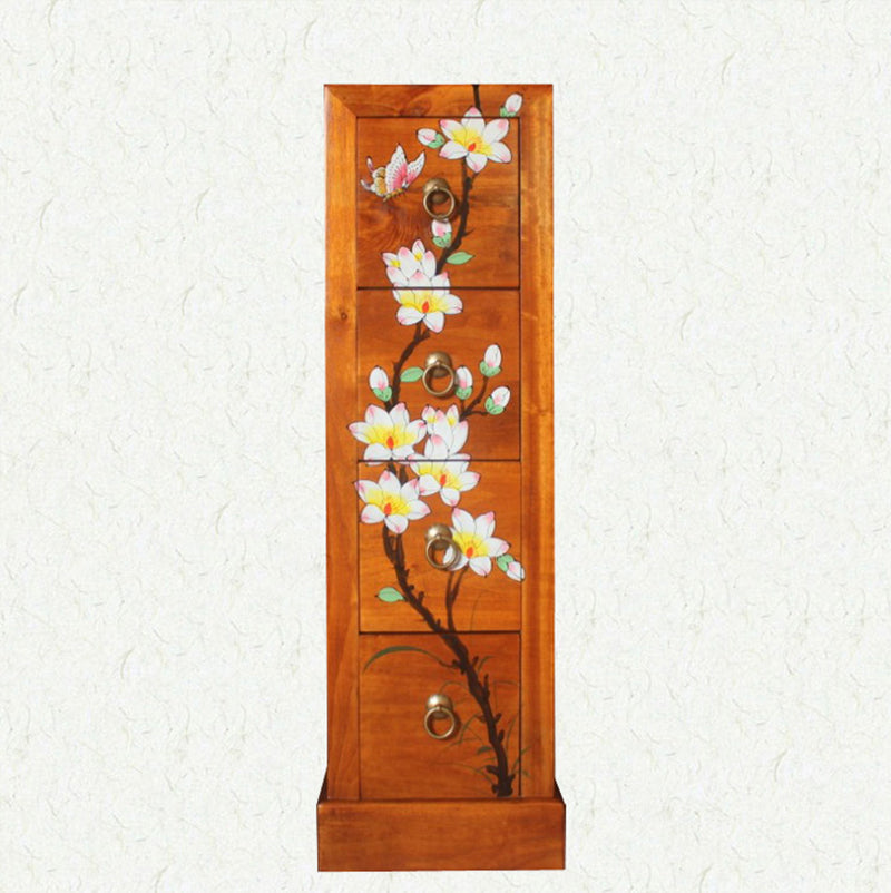 11" D Solid Wood Lingerie Chest Traditional Storage Chest Dresser with Drawers and Doors