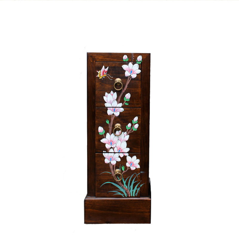 11" D Solid Wood Lingerie Chest Traditional Storage Chest Dresser with Drawers and Doors