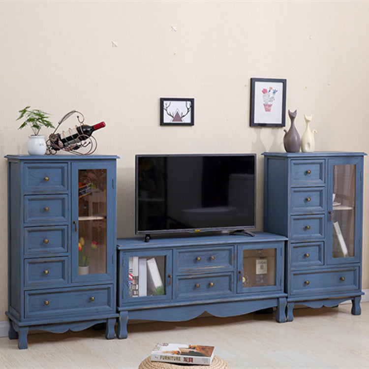 12" D Traditional Wooden Combo Dresser Bedroom Storage Chest Dresser with Drawers and Door