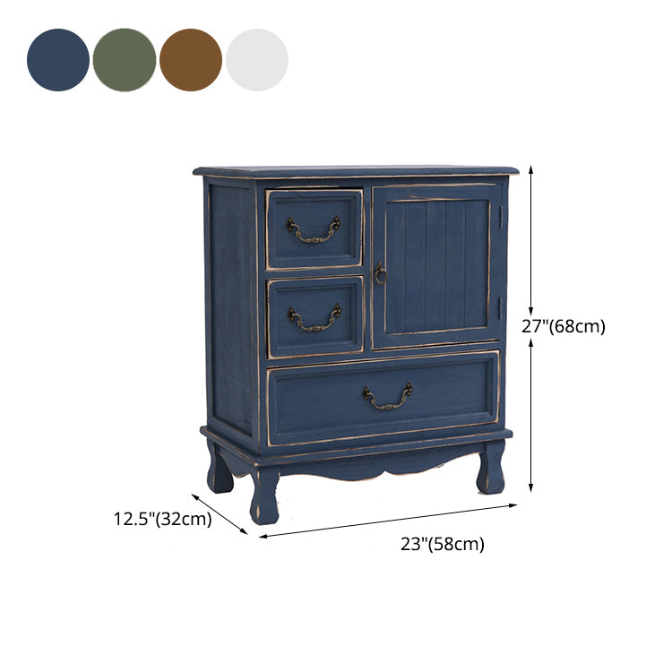 12" D Traditional Wooden Combo Dresser Bedroom Storage Chest Dresser with Drawers and Door