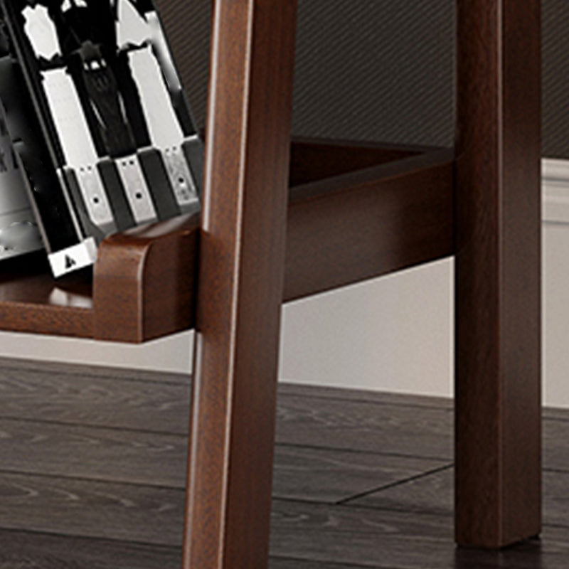 Ladder Solid Wood Bookshelf Modern Open Storage Bookcase for Home Office , 14.1" D