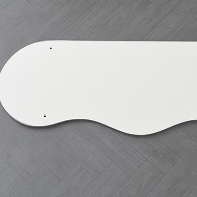 Geometry White Bookshelf Modern Artificial Wood Bookcase with 3 / 4 Shelves